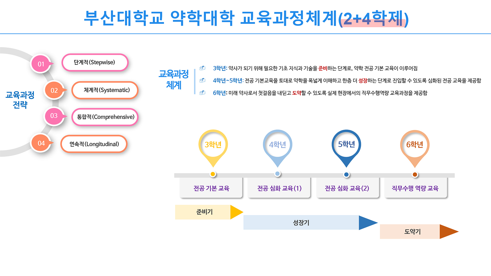 부산대학교 약학대학 교육과정체계(2+4학제) 